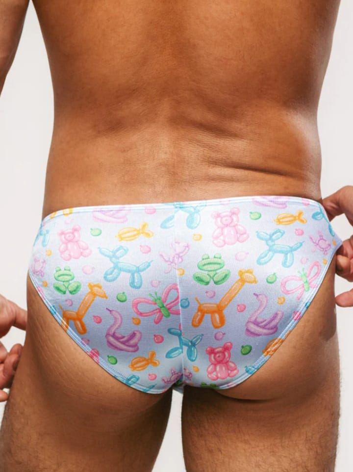 Men's Luxe Satin Dual Logo Briefs Underwear